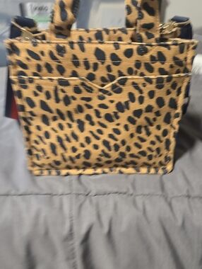 Stella & Dot Leopard-Print Tote in Tan and Black
